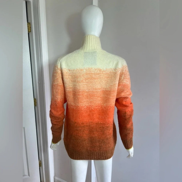 Scotch & Soda Gradient Multicolor Orange Turtleneck Sweater Alpaca Blend Size S - Picture 3 of 9